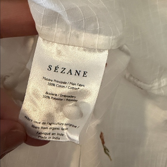 Sezane Donna Floral Embroidered Top Size L - Picture 6 of 6